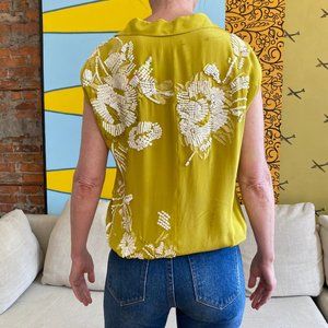 Size 36 Dries Van Noten silk sequined top